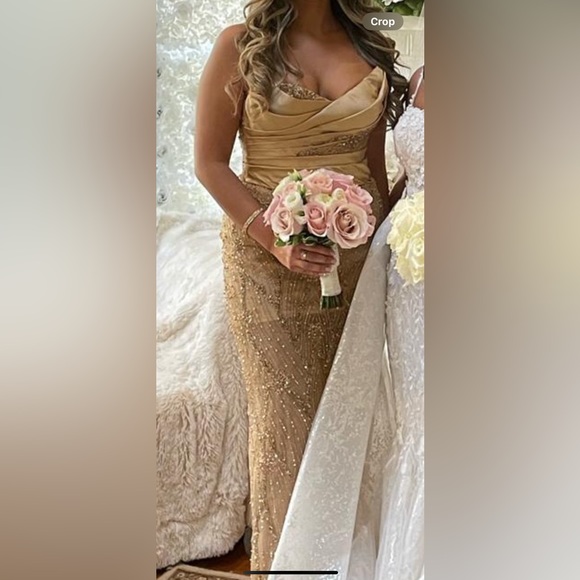 Strapless Gold gown - Picture 3 of 5